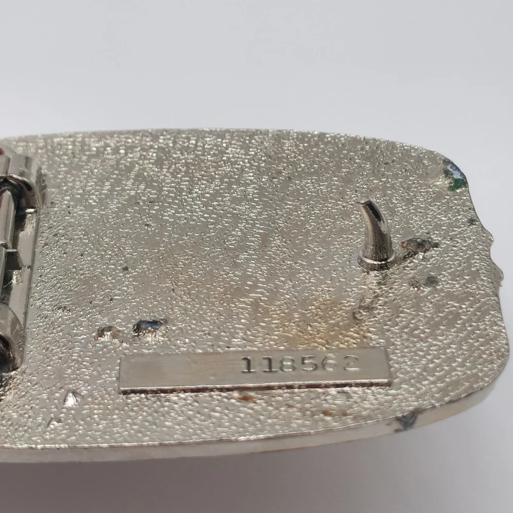 Vintage 200th Anniversary American Eagle Belt Buckle Silver Layer Gold Trim USA